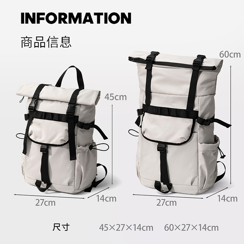 New Men's roll mouth expandabl - Hiking Backpack Waterproof ulasan dan harga