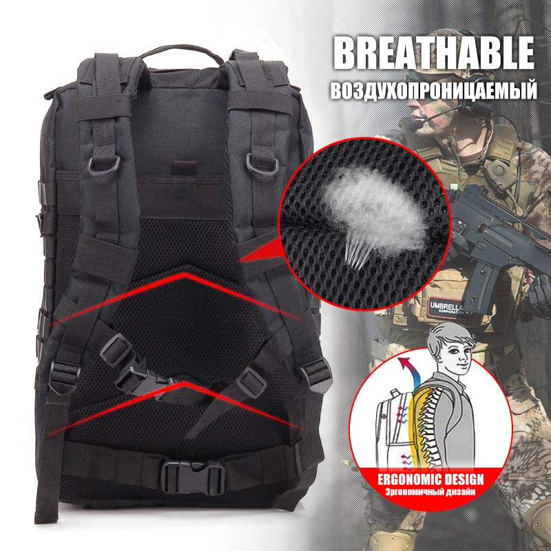 AA 60L Army Military Tactical  - Urban Backpack Tactical ulasan dan harga