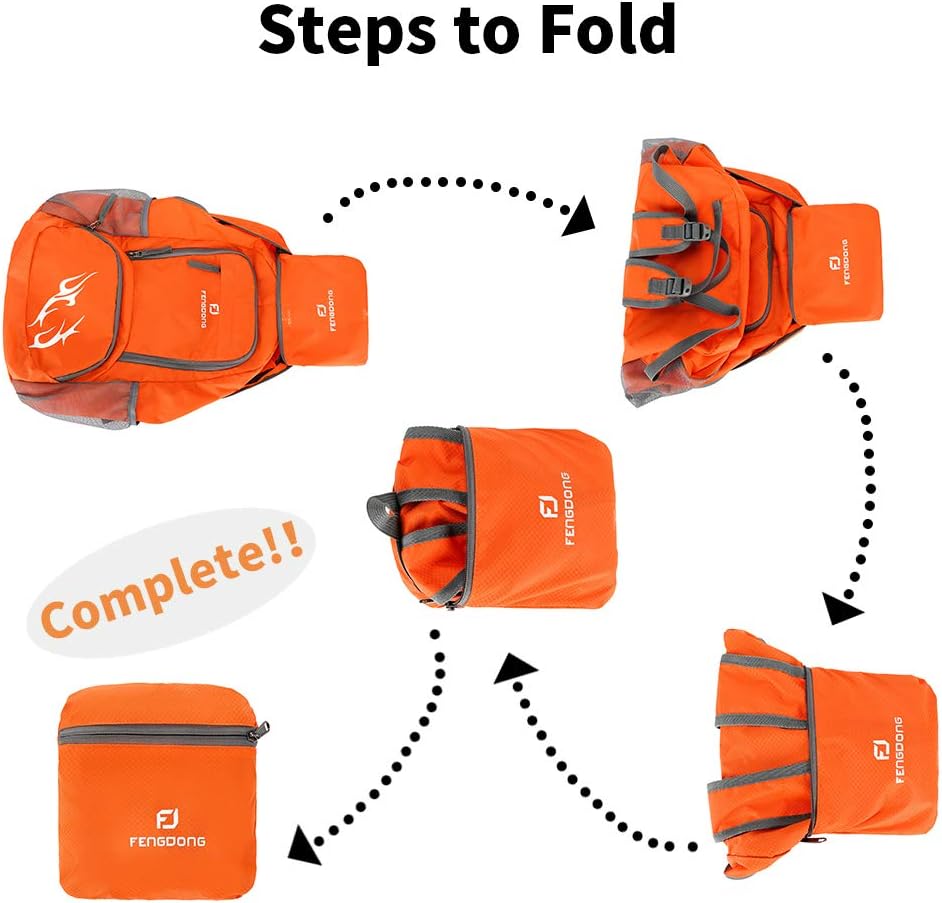 FENGDONG 35L Lightweight Folda - Foldable Backpack Small ulasan dan harga