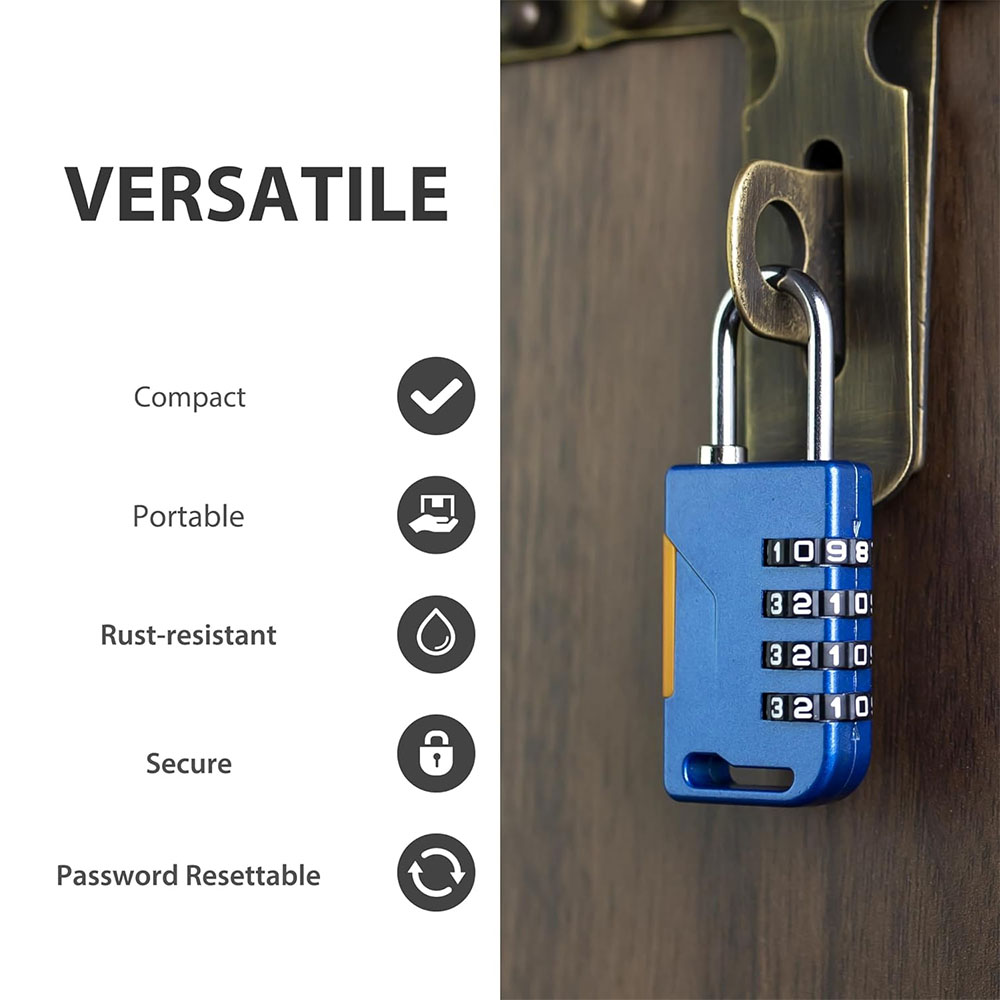 4 Digit Combination Padlock wi - Travel Backpack Anti Theft ulasan dan harga