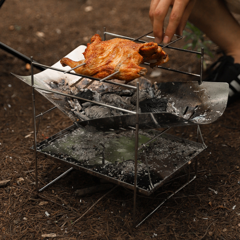 Wood Burning Camping Stove Por - Foldable Backpack Small ulasan dan harga