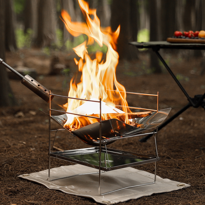 Wood Burning Camping Stove Por - Foldable Backpack Small ulasan dan harga